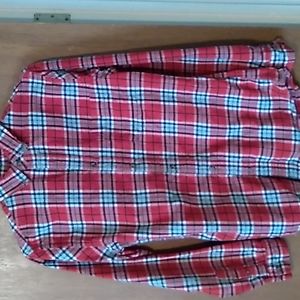 Merona red plaid flannel long sleeve shirt.